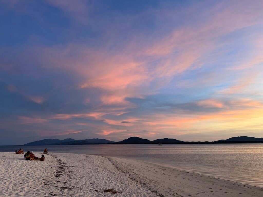 One of the beautiful sunsets at Candaraman Island.