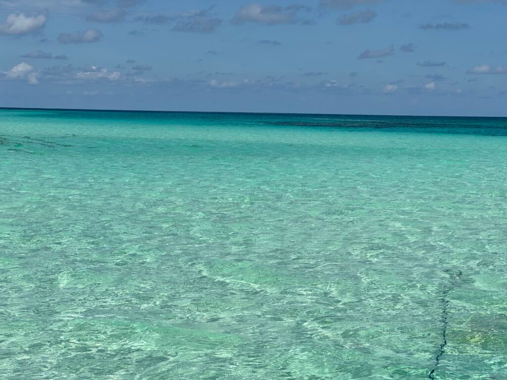 Mansalangan Sandbar during high tide.